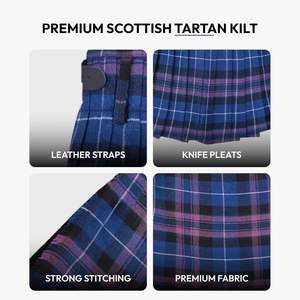 Kilt Escocés de Tartán para Hombre, Orgullo Escocés, Duradero y Cómodo, de Lana Acrílica, Kilt Versátil, Proveedor Mayorista de Fábrica - Product Image 3
