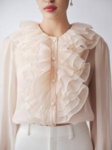 Blusa Amanda elegante para mujer Camisa de punto de alta moda en nuevo estilo de moda Moda transpirable y simple con servicio ODM - Product Image 2