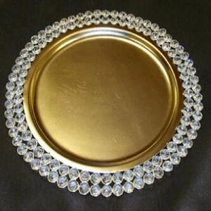 Assiette de service en or rose de qualité supérieure, fabriquée à la main, pour l'utilisation du Ramadan, avec une forme décorative élégante - Product Image 3