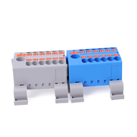Bloc de distribution de bornes à enfoncement RPTKIX 6/12X2.5-NS35 en cuivre automobile à 13 positions, montage sur rail DIN, module d'alimentation