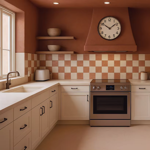 Home WIT PRODUCE Modern Solid <b>Pine</b> Wood Ceramic Kitchen <b>Cabinets</b> Flat Wall Door Frame Panel Water Resistant Easy Installation - Product Image 1