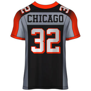 Camiseta de Fútbol Americano Personalizada al por Mayor, Transpirable, con Malla Cosida, Talla Grande, Verano, 100% Poliéster, Impresión Digital, Ropa de Equipo - Product Image 2
