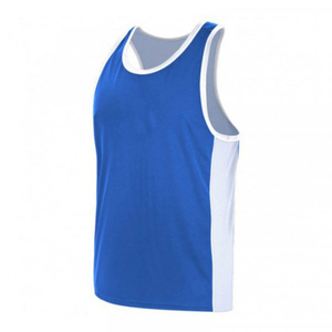 Débardeur en tricot de coton et polyester à séchage rapide pour hommes avec logo personnalisé T-shirts sans manches à conception ample d'été gilet de sport - Product Image 4