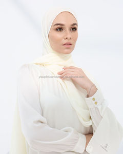 Bufanda de gasa pura de nuevo diseño para mujer, bufanda ligera de gasa Lisa inspirada en el diseñador de lujo, bufanda suave al tacto estilo EE. UU. - Product Image 5