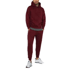 2025 nuevo otoño logotipo personalizado de alta calidad ropa de entrenamiento Unisex 2 piezas trajes de jogging chándal liso con capucha hombres de alta calidad - Product Image 5