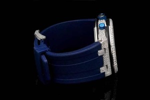 Reloj de Lujo para Hombre, Estilo Hip Hop, con Correa de Silicona Azul, Diamantes Moissanite VVS, Personalizado, Brillante, Elegante y Moderno - Product Image 4