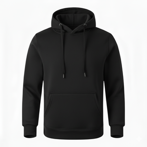 Sudadera con capucha de algodón de Color sólido transpirable cálido para hombre, ropa de calle esencial para invierno, Sudadera con capucha sólida de algodón para hombre, moda callejera - Product Image 4