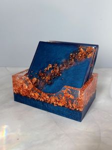 ชุดถาดรองแก้วทำจากเรซินอีพ็อกซี่ทรงกลมทำด้วยมือพร้อมที่จับงานฝีมือทำจากเรซินสำหรับตกแต่งบ้าน - Product Image 2