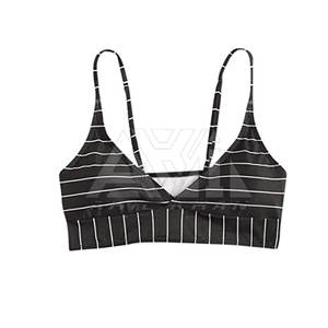 Conjunto de Bikini a Rayas para Mujer, Traje de Baño de Dos Piezas, Ropa de Playa, Logotipo Personalizado OEM ODM - Product Image 6