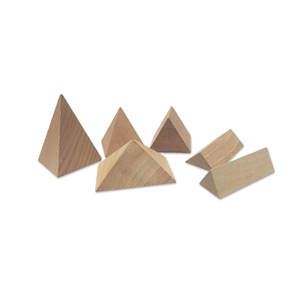 Juguetes educativos de madera Juego de bloques geométricos de madera lisa de 5 lados - Product Image 3