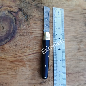 Custom Handmade Damascus <b>Steel</b> Folding Knife 356 Layers Resin Handle Free Leather Sheath for Outdoor Hunting Pocket Knives - Product Image 5