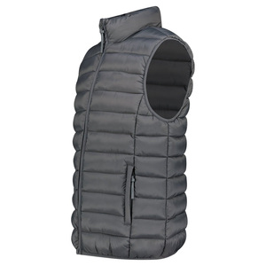 Nouveau élégant matelassé hommes manches moins bouffant veste à glissière voyage et vêtements d'hiver léger fermeture éclair poches veste personnaliser les patchs - Product Image 4