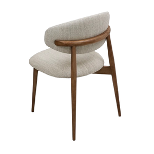 Sillas de Comedor Nórdicas Modernas Minimalistas de Madera Maciza para Hogar, Escuela y Hotel, Respaldo de Tela de Diseño para Muebles de Cocina - Product Image 4