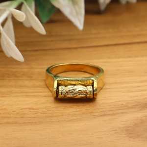 Hermosa Bohemia manos rezando anillo de racimo de latón Tribal bambú declaración regalo para mujeres - Product Image 2