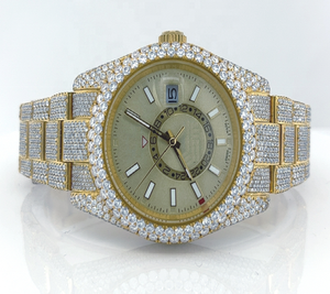 Edición limitada 41mm Esfera de oro amarillo Deporte Moda Estilo de negocios Reloj Lujoso Lab Grown Diamond Último diseño Estilo Hip Hop - Product Image 1