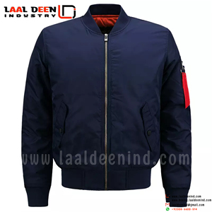 Veste de baseball d'hiver pour hommes plus vestes d'université en coton logo personnalisé Pakistan prix de gros - Product Image 5
