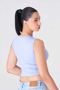 Camiseta personalizada con hombros caídos para mujer, ropa de calle, vestido de algodón, camisetas lisas para mujer, Top corto con cuello redondo, ajuste ajustado en diferentes colores - Product Image 6