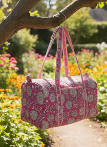 Bolsa de Viaje de Fin de Semana de Lujo, Hecha a Mano, Acolchada, de Algodón, con Correa de Hombro Ligera, Estilo Boho, Gran Capacidad - Product Image 3