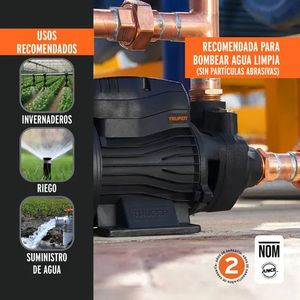 Bomba eléctrica periférica para agua Truper 1/2 HP, 127 V, 60 Hz, BOAP-1/2A2, color negro - Product Image 3