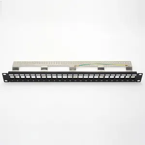 1U 24 Port STP blindado Patch Panel vazio