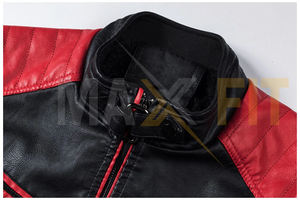 แจ็คเก็ตหนังขนแกะต่อกันสำหรับผู้ชาย, แจ็คเก็ตนักขี่จักรยานแฟชั่นฤดูใบไม้ร่วงสำหรับ2025ฤดูใบไม้ผลิ - Product Image 2