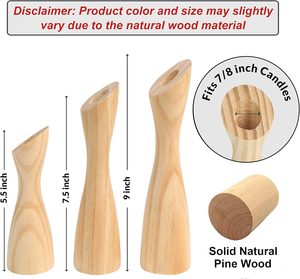 Portavelas de madera decorativo personalizado mayorista para el hogar y el hotel para la decoración de Navidad de mesa y otras estaciones - Product Image 2