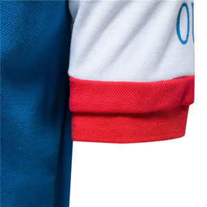 Nuevo algodón transpirable de verano con estilo para hombres para Polos Ropa de punto informal con hombro parcheado - Product Image 2