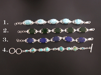 Bijoux afghans bracelet à maillons en lapis-lazuli naturel multi ovales en argent sterling 925 bijoux unisexes bracelet ethnique spirituel