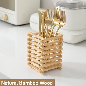 Decorated Wooden Utensil Holder Budget <b>Storage</b> <b>for</b> Neat Kitchen Setup Natural Finish Wooden Utensil Holder By AALIYAN IMPEX - Product Image 5