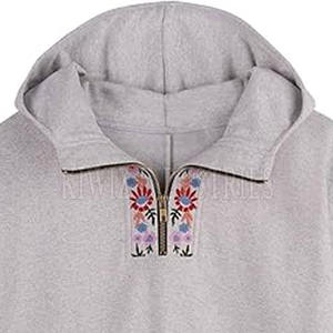 Manches longues femmes broderie sweats à capuche respirant facile mode adulte dernière conception femmes broderie sweats à capuche - Product Image 3