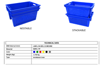 Plastic Dozen Beste Kwaliteit Iso-9001:2015 Fr En Food-Kwaliteit Stapelbare Netto-Omzet Opbergdozen Voor Fruitgroente