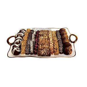 Best Selling Wholesale Serving Trays Lacquer Tray Chocolate Display Ramadan Serving Tray Safe Golden <b>Metal</b> - Product Image 6