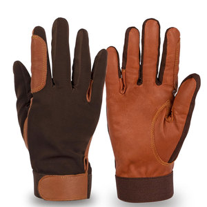 Gants d'équitation d'hiver fabriqués au Pakistan, vente en gros, haute qualité, cuir/spandex durable, doigts entiers, unisexe - Product Image 1