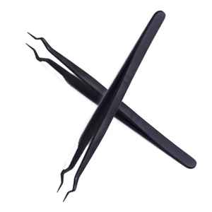 Pince à épiler pour l'isolation des cils en acier inoxydable de précision pointes pointues caractéristique anti-magnétique pour l'application d'isolation des cils - Product Image 1