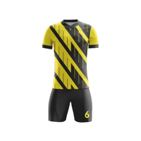 Ensemble de maillots de football personnalisés à séchage rapide, col en V, imprimés par sublimation, en polyester, nouveau design, maillots de football unisexes, short d'équipe