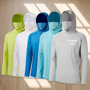 Unisex UV Protection Plus Size Printed Long Sleeve <b>Hoodie</b> <b>Lightweight</b> Breathable Quick Dry Polyester Pullover Top for Fishing - Product Image 4