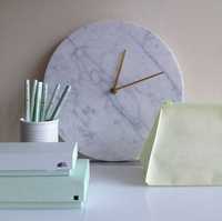 Reloj de Pared de Mármol Premium, Estilo Decorativo de Lujo, Personalizado, Moderno, Decoración de Pared para Sala de Estar, Funciona con Batería, de Una Sola Cara