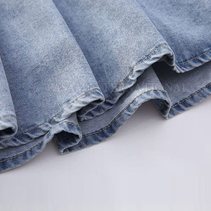 Jupes en jean en coton pour femmes, vente en gros, faible MOQ, vêtements de mode, matière durable - Product Image 5