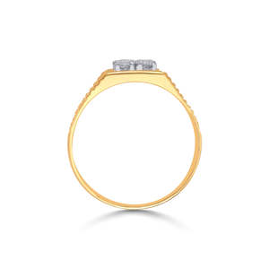 Anillo Geométrico Vintage para Hombre en Titanio Chapado en Oro Rosa de 18K - Product Image 4
