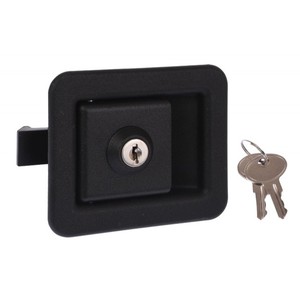 Serrure à mortaise durable Stanley 116 plastique, loquet, 1x clé, plastique (noir, 116-01) - Product Image 1