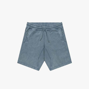 Short de sport personnalisé vieilli avec broderie et décoloration au soleil Jogging pour homme Short de broderie en coton molletonné Trey français délavé à l'acide pour homme - Product Image 6