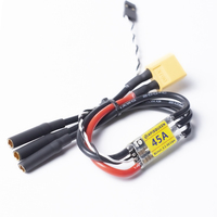Apisqueen ESC de 7.4V a 22.2V 45A para Control Bidireccional de Motor 1:1 para Vehículos RC, Propulsor Subacuático, Drones Personalizados, Autos de Carreras