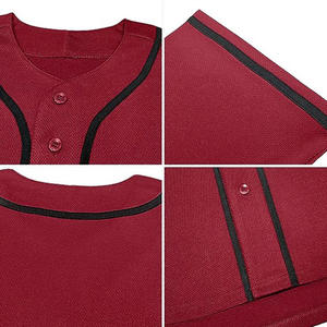 Maillot de baseball confortable pour hommes, anti-bactérien, évacuation de l'humidité, col en V, vêtements de baseball et de softball légers et personnalisables - Product Image 5