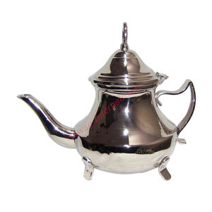 High Quality Moroccan Direct Factory Tea Pot Handmade Silver <b>Teapot</b> with Customization Options Durable <b>Metal</b> Brass - Product Image 3