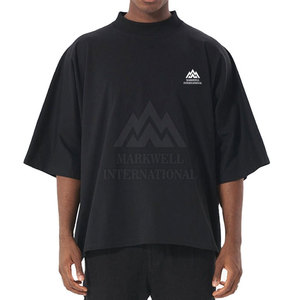 T-shirt Boxy Fit pour Hommes en Gros, 100% Coton, Design Personnalisé, Logo OEM, Couleur Personnalisée, T-shirt Boxy Fit pour Hommes - Product Image 1