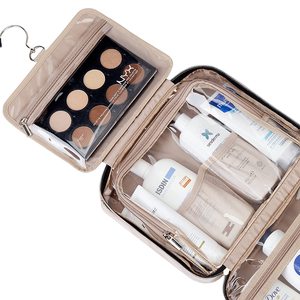 กระเป๋าเดินทางแบบแขวนกระเป๋าเครื่องสำอางแบบพับเก็บได้กระเป๋ากันน้ำพร้อมตะขอแขวนสำหรับห้องน้ำฝักบัว - Product Image 3