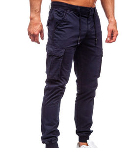 Dernière vente en gros OEM sur mesure hommes ample surdimensionné été Cargo pantalon 6 poches zippées réglable style décontracté - Product Image 2