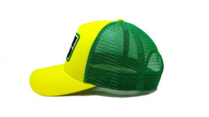 Casquette en maille à 5 panneaux avec logo personnalisé brodé, coloris contrastés et fermeture snapback à boucle plastique - Product Image 3