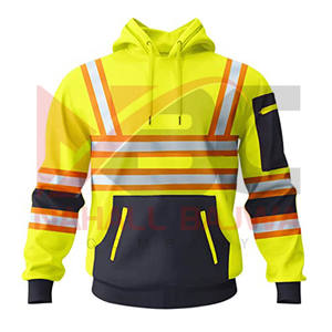 Safety Hi Vis Safety Hoddies Capa de lluvia impermeable reflectante Alta visibilidad. - Product Image 1
