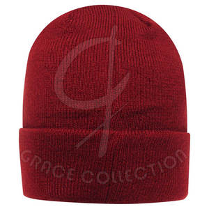 Gorro a rayas personalizable de tela de poliéster/algodón para hombre con logotipo personalizado, gorro liso de Jacquard - Product Image 3